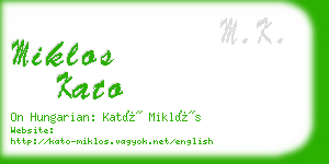 miklos kato business card