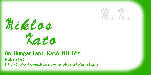 miklos kato business card